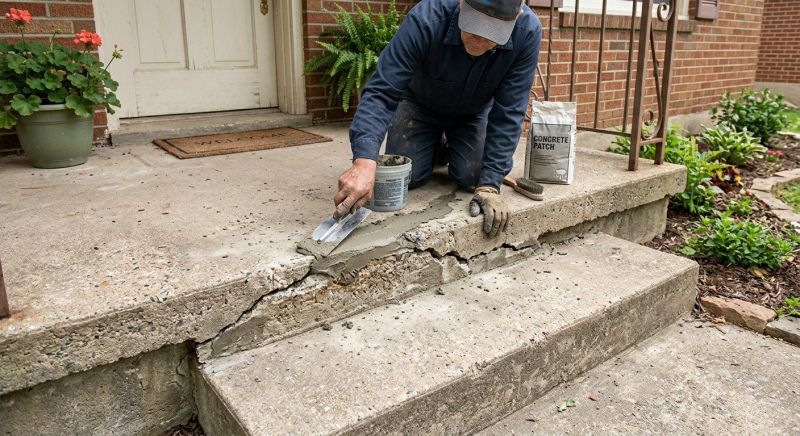 Entryway Concrete Repair in West Des Moines, IA